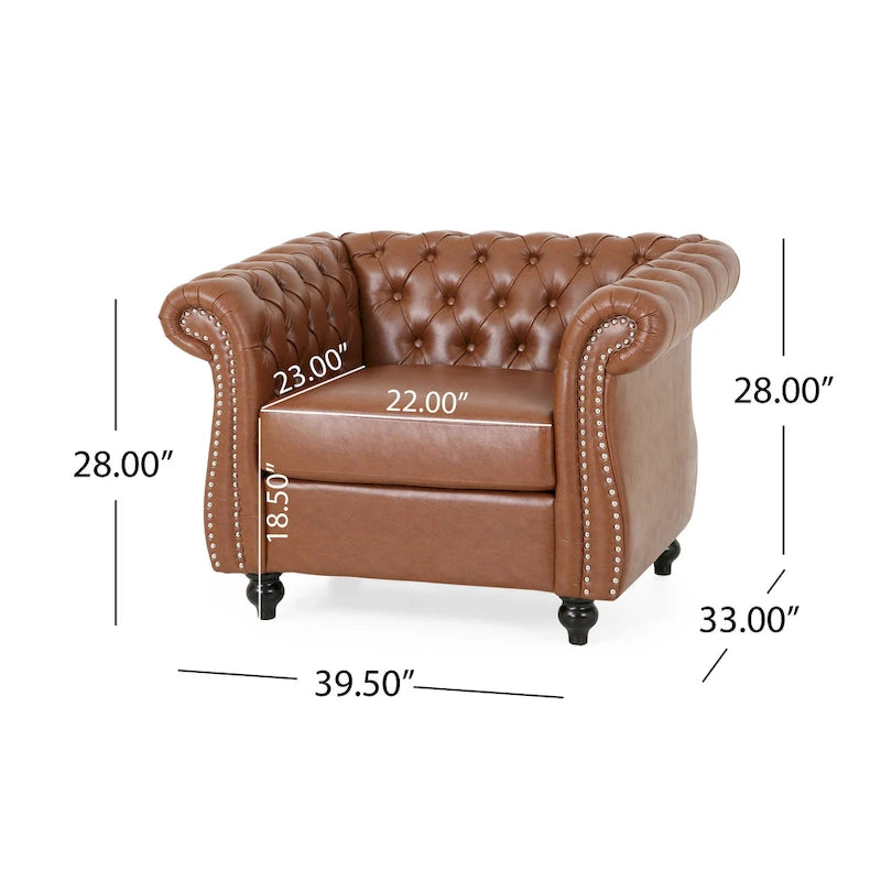 Traditional Chesterfield Club Chair