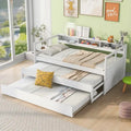 Twin XL Wood Daybed with 2 Trundles and USB Charging