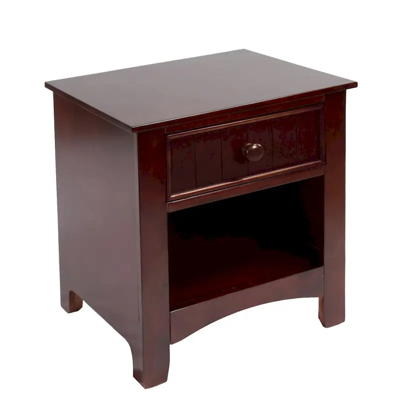Transitional Wood 1-Drawer Nightstand
