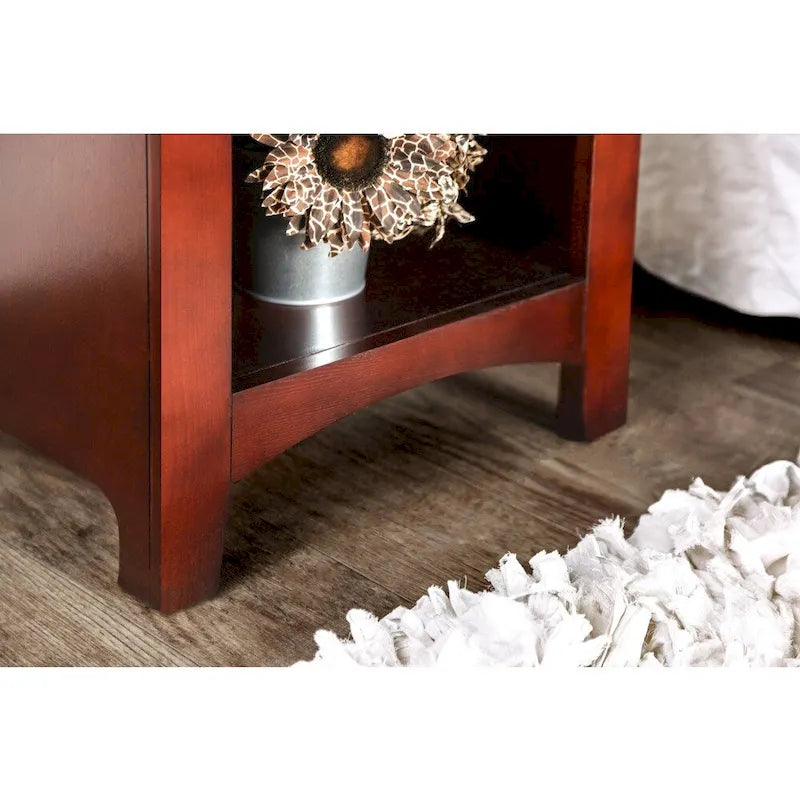 Transitional Wood 1-Drawer Nightstand