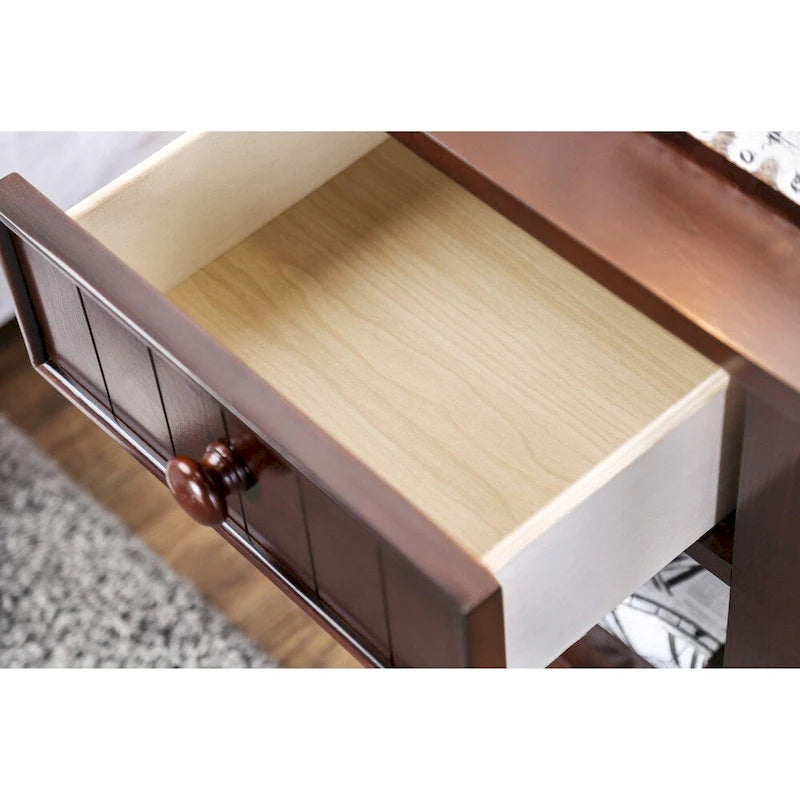 Transitional Wood 1-Drawer Nightstand