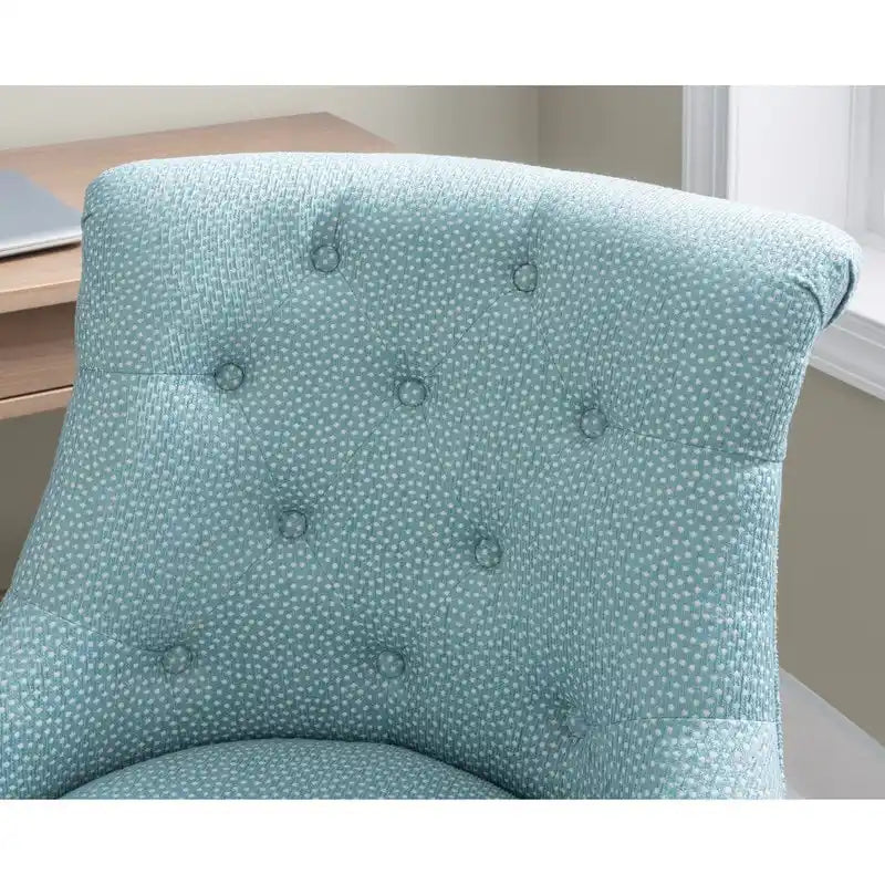 Blue Speckled Upholstered Office Chair
