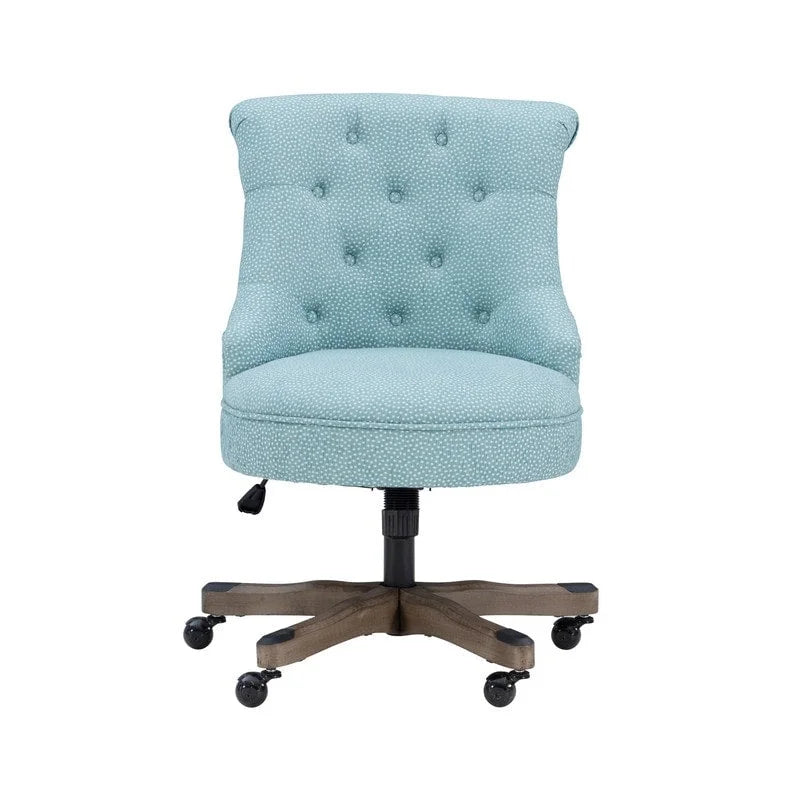 Blue Speckled Upholstered Office Chair