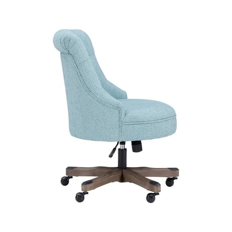 Blue Speckled Upholstered Office Chair