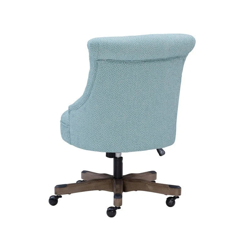 Blue Speckled Upholstered Office Chair
