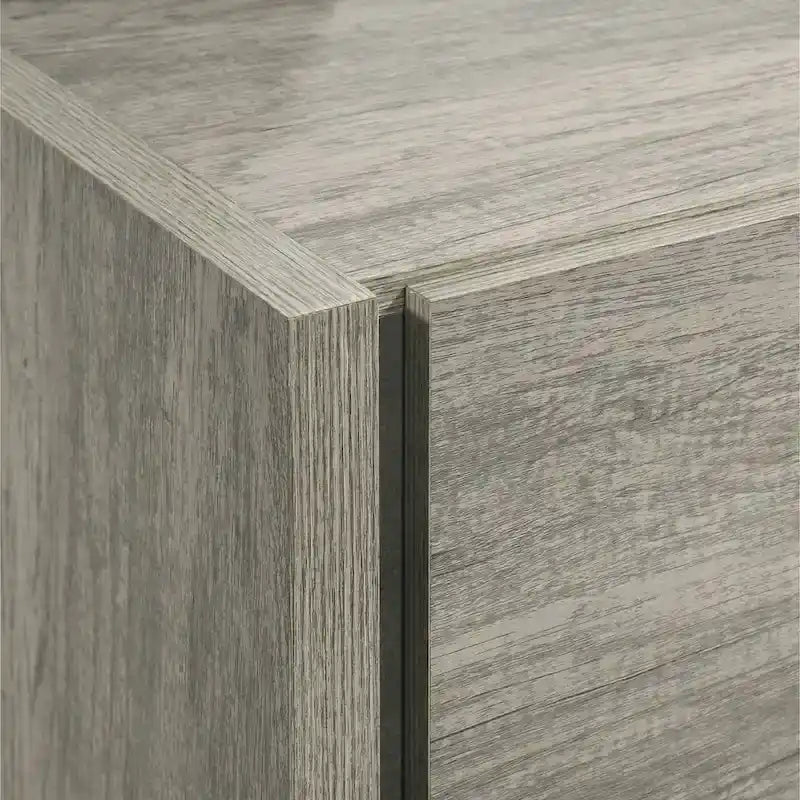 LED Wallbed with Nightstands - Weathered Gray