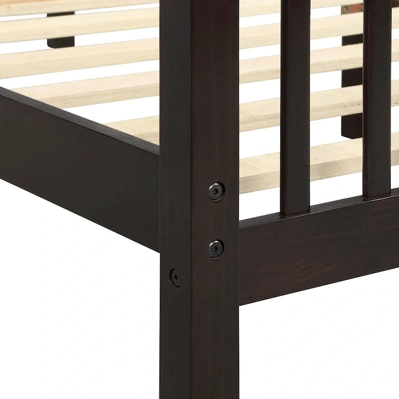 Wood Platform Bed with Headboard and Footboard