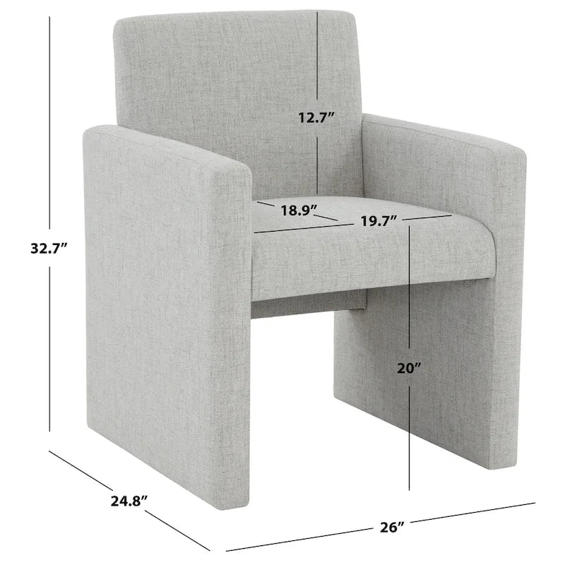 Linen Arm Chair - 26W x 25D x 33H