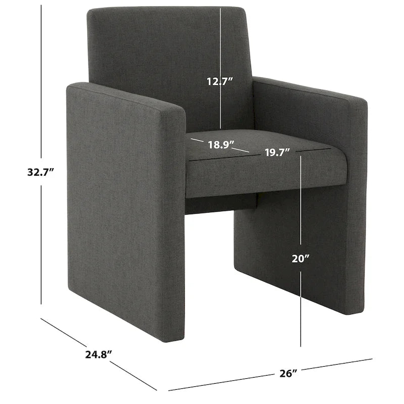 Linen Arm Chair - 26W x 25D x 33H