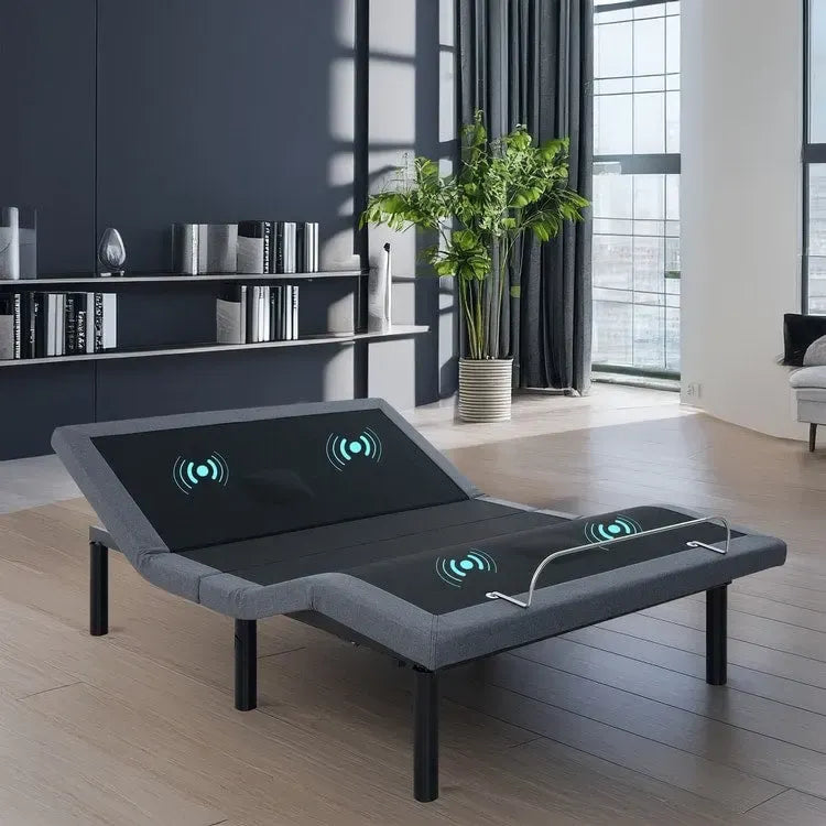 Adjustable Bed Base with 3 Speed Massage, Head and Foot Incline & Wireless Remote