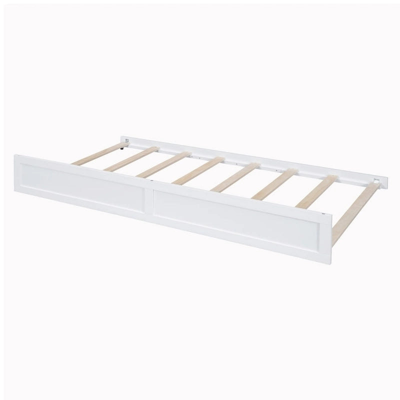 Wooden Bed Frame with Rattan Headboard