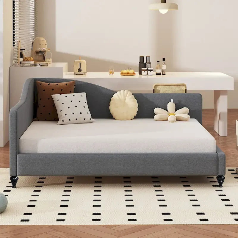 Full Size L-Shaped Linen Daybed