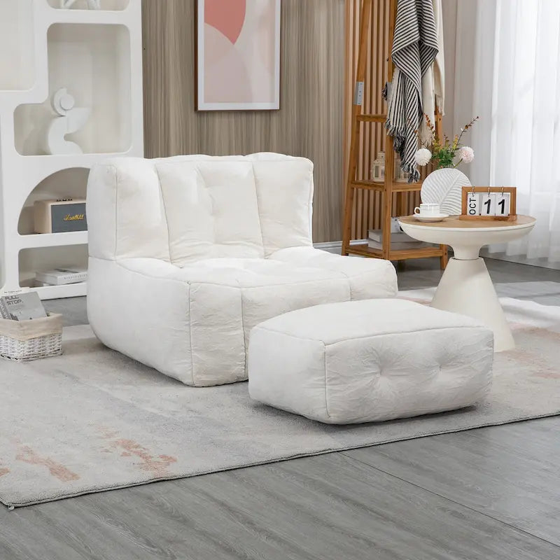 Bean Bag Chair with Memory Foam and Ottoman