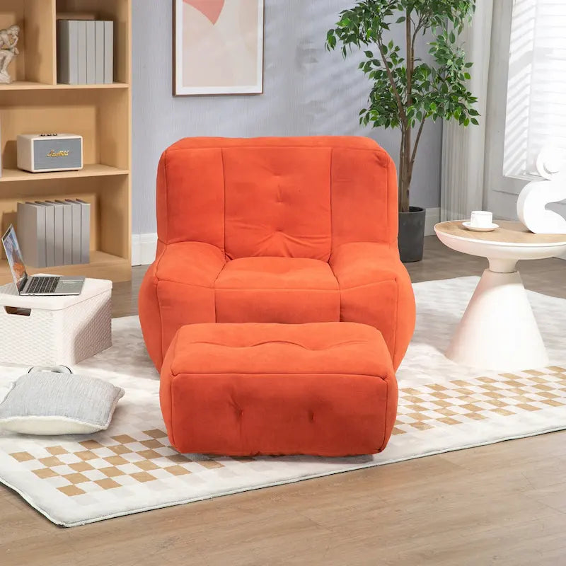 Bean Bag Chair with Memory Foam and Ottoman