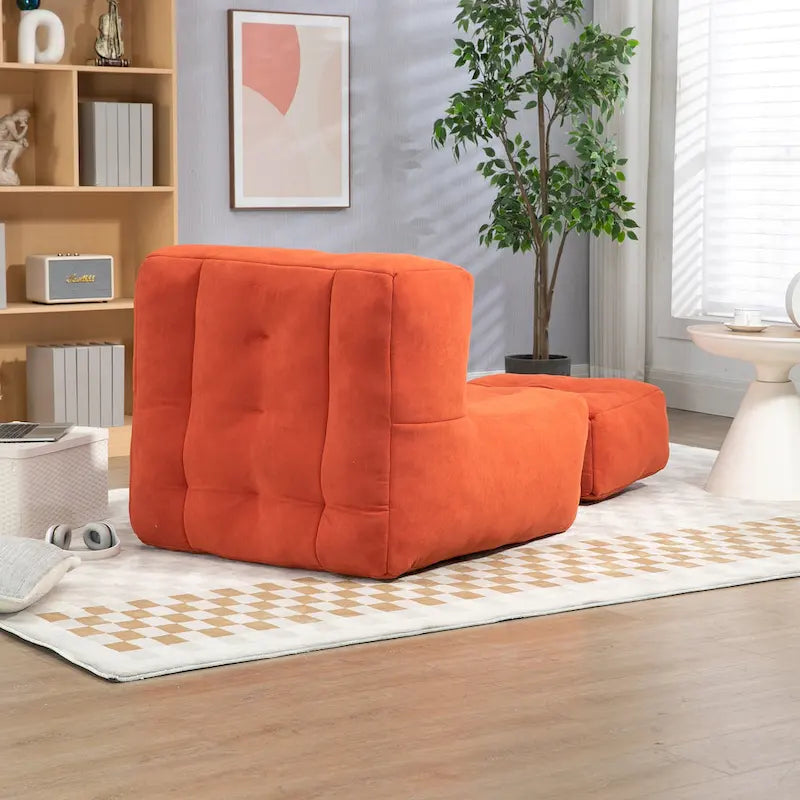 Bean Bag Chair with Memory Foam and Ottoman