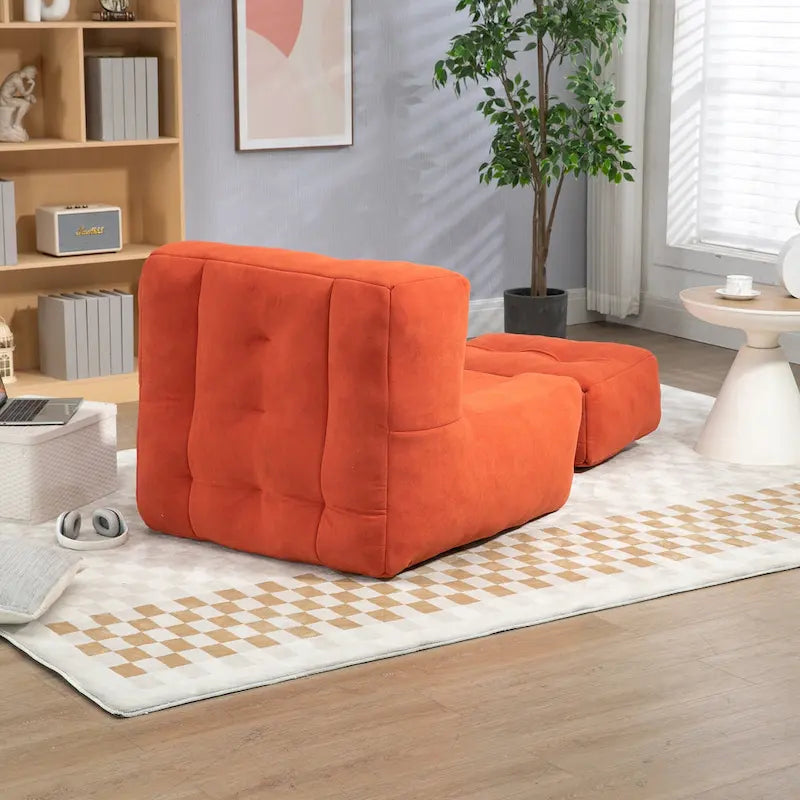 Bean Bag Chair with Memory Foam and Ottoman