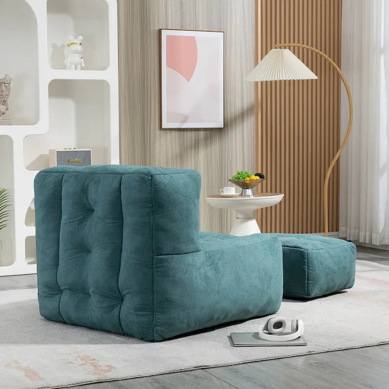 Bean Bag Chair with Memory Foam and Ottoman