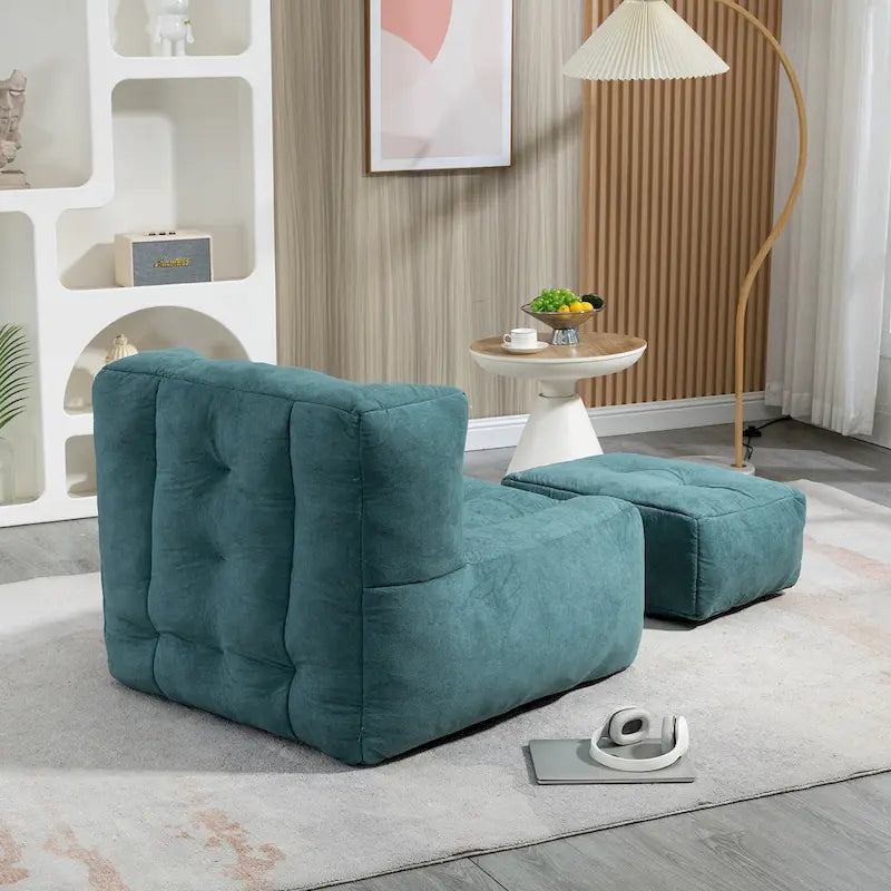 Bean Bag Chair with Memory Foam and Ottoman
