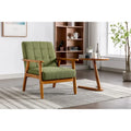 Wooden Upholstered Accent Arm Chair