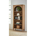 Modern Wood Open Bookcase with Office Shelving & Storage Cabinet, Fully Assembled, Light Brown