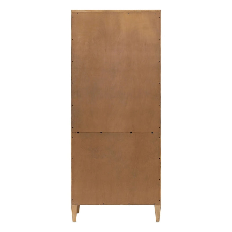 Modern Wood Open Bookcase with Office Shelving & Storage Cabinet, Fully Assembled, Light Brown