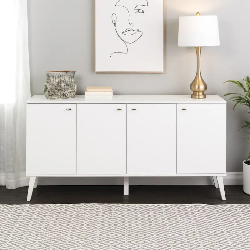 Mid-Century Modern 4-Door Buffet - 64 W x 32 H x 16 D