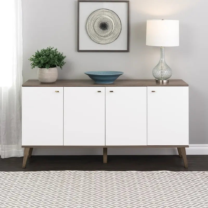 Mid-Century Modern 4-Door Buffet - 64 W x 32 H x 16 D