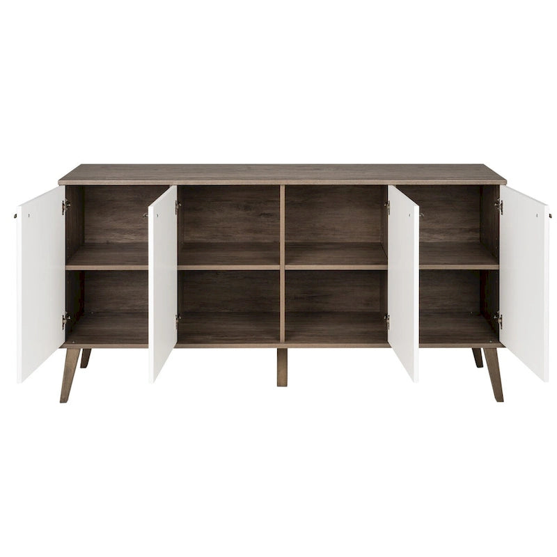 Mid-Century Modern 4-Door Buffet - 64 W x 32 H x 16 D