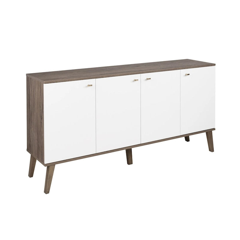 Mid-Century Modern 4-Door Buffet - 64 W x 32 H x 16 D